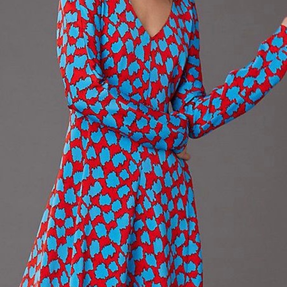 NWT DVF long sleeve fit and flare dress